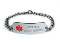 Adrenal Insufficiency Medical ID Bracelet.