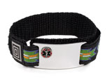 Stainless Steel Sport ID Bracelet with raised Medical Emblem