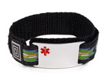 Stainless Steel Sport ID Bracelet with colored Medical Emblem