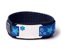 Sport Medical ID Bracelet with Blue Emblem. Size 6.5" Max.