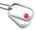 Double Medical Id Dog Tags