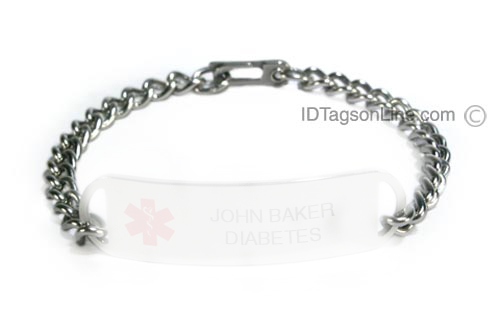 Stainless Steel Bracelet chain (.2" or 5 mm wide). - Click Image to Close