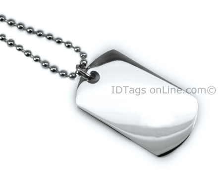 Premium Mini Dog Tag engraved on both sides. - Click Image to Close