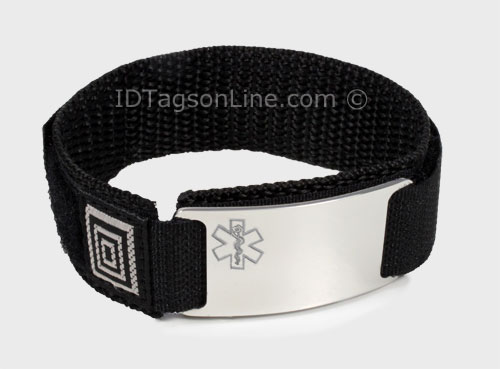 Stainless Steel Sport ID Bracelet with engraved Medical Emblem - Click Image to Close