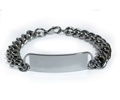 D- Style Travel Personalized ID Bracelet with wide chain.